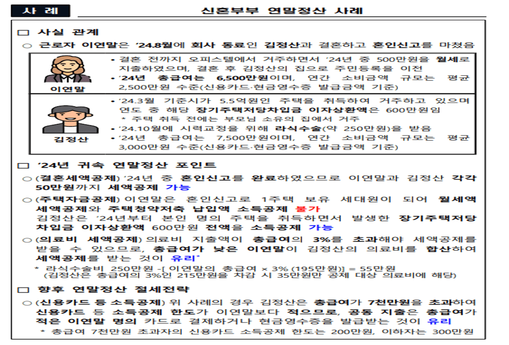 맞벌이 부부도 결혼세액공제 받을 수 있나요